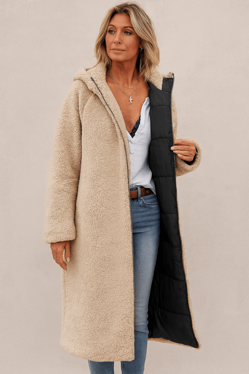 Longline Wrap Coat Tailored Elegant Womens