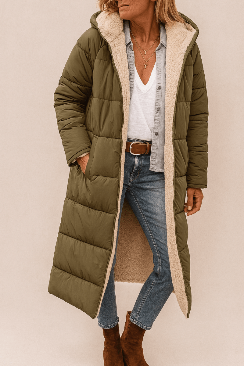 Longline Wrap Coat Tailored Elegant Womens