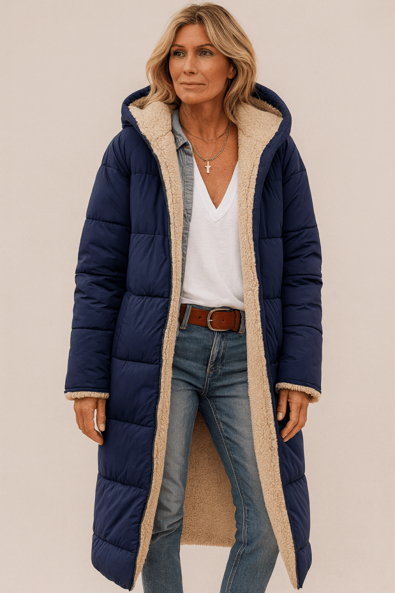Longline Wrap Coat Tailored Elegant Womens