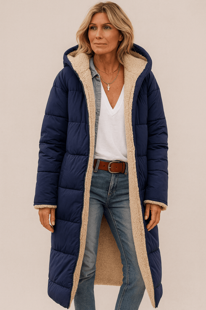 Longline Wrap Coat Tailored Elegant Womens