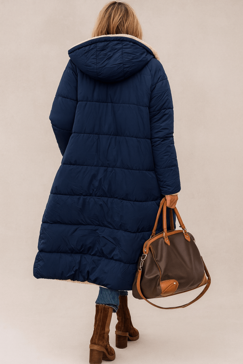 Longline Wrap Coat Tailored Elegant Womens