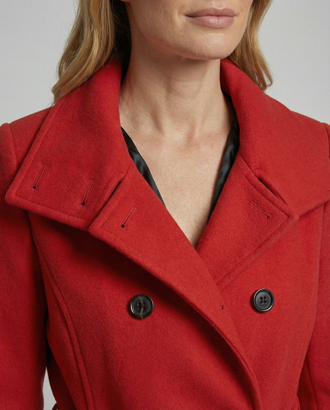 Women Relaxed Belted Trench Coat Double Breasted