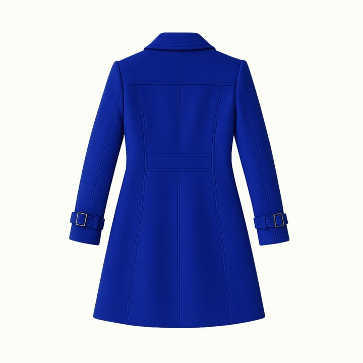Women Fit and Flare Trench Coat Notch Lapel Minimal
