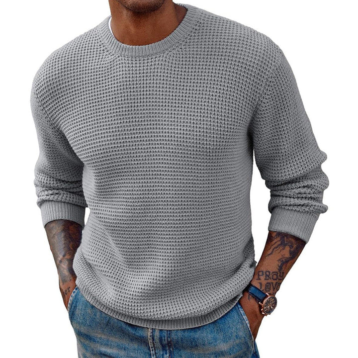 Womens Ribbed Crew Neck Longline Knit Sweater