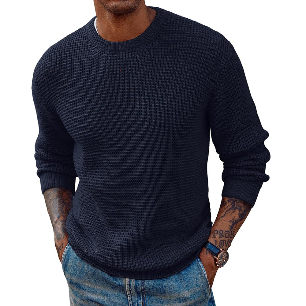 Womens Ribbed Crew Neck Longline Knit Sweater