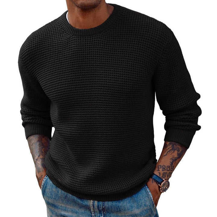 Womens Ribbed Crew Neck Longline Knit Sweater