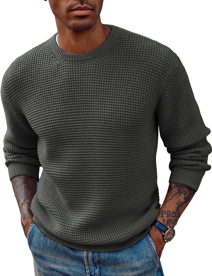Womens Ribbed Crew Neck Longline Knit Sweater