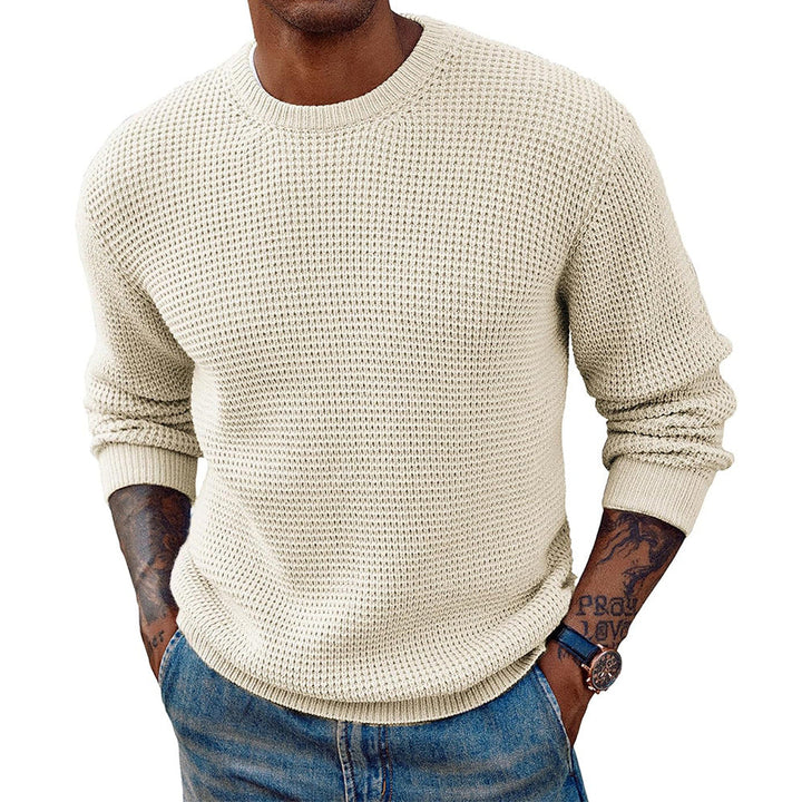 Womens Ribbed Crew Neck Longline Knit Sweater