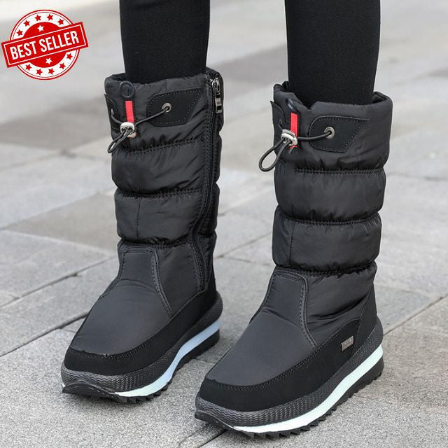 Flat Block Heel Side Zip Boots for Women
