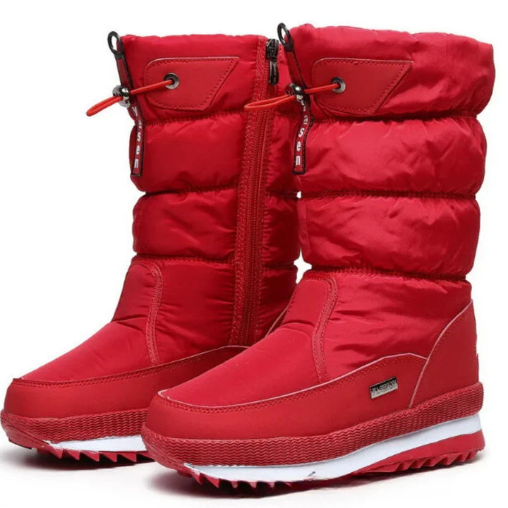 Flat Block Heel Side Zip Boots for Women