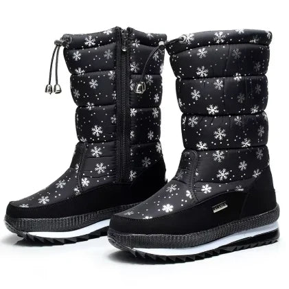 Flat Block Heel Side Zip Boots for Women