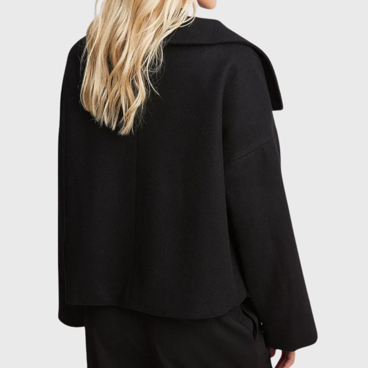 Oversized Double Breasted Sculpted Wool Coat Women