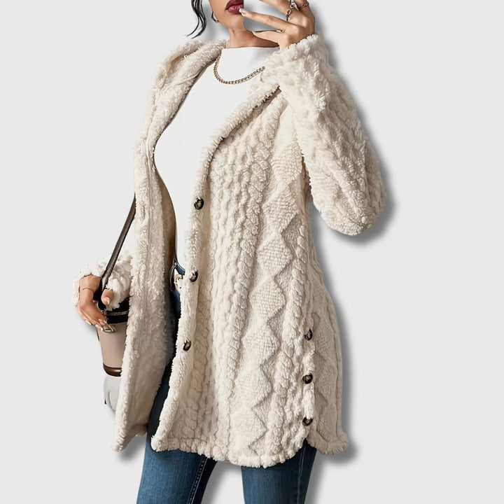 Womens Hooded Longline Tailored Coat Oversized Fit