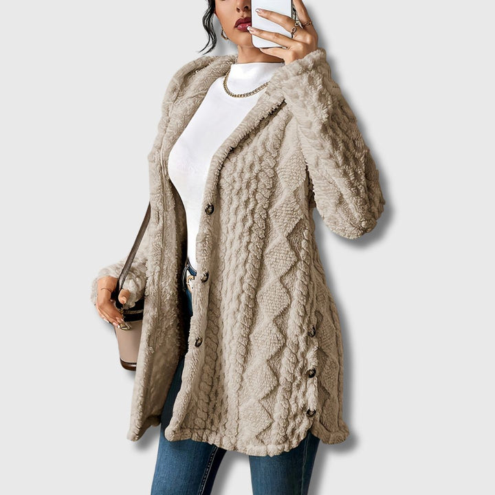 Womens Hooded Longline Tailored Coat Oversized Fit