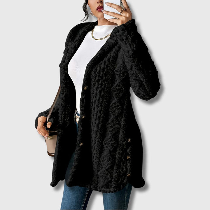 Womens Hooded Longline Tailored Coat Oversized Fit