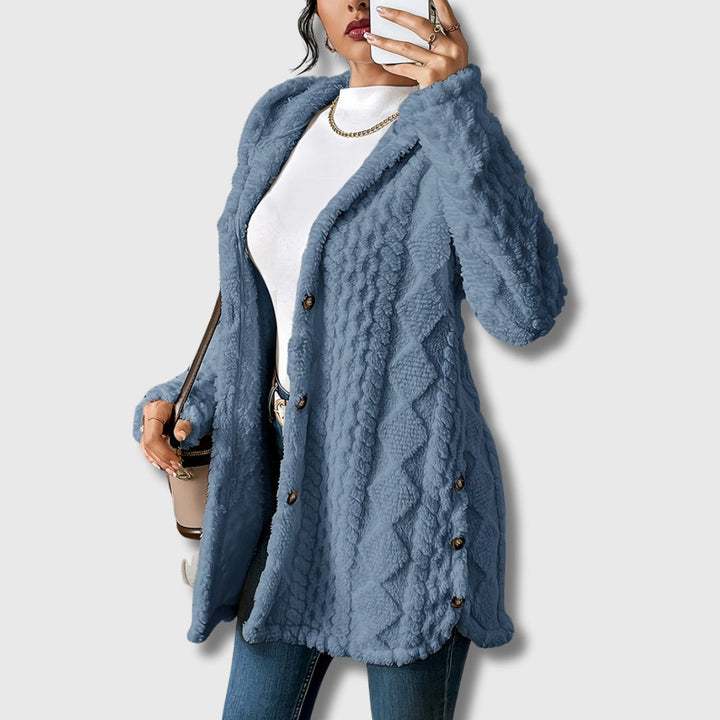Womens Hooded Longline Tailored Coat Oversized Fit