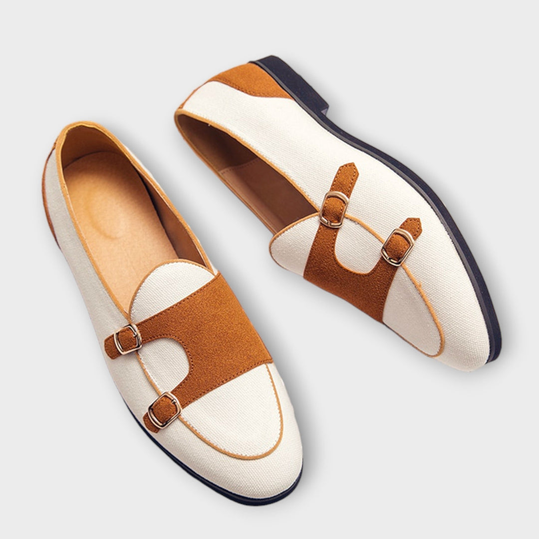Women Buckle Tailored Flats Leather Style Everyday Shoes