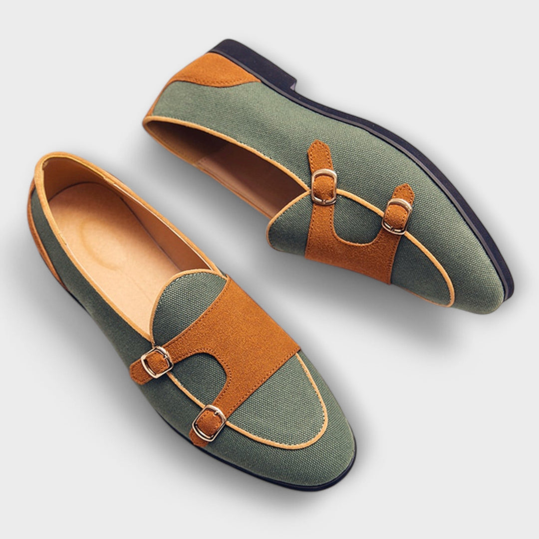 Women Buckle Tailored Flats Leather Style Everyday Shoes