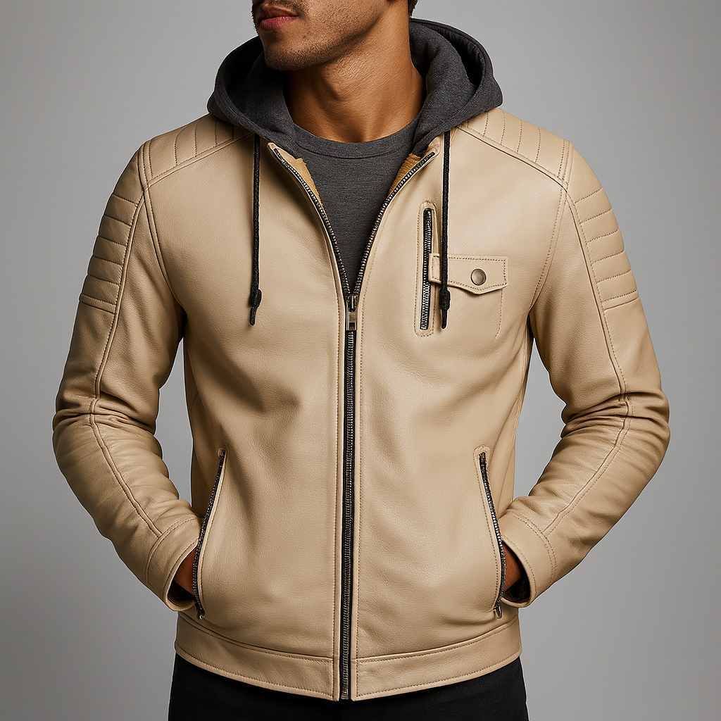 Mens Hooded Wrap Longline Minimal Coat
