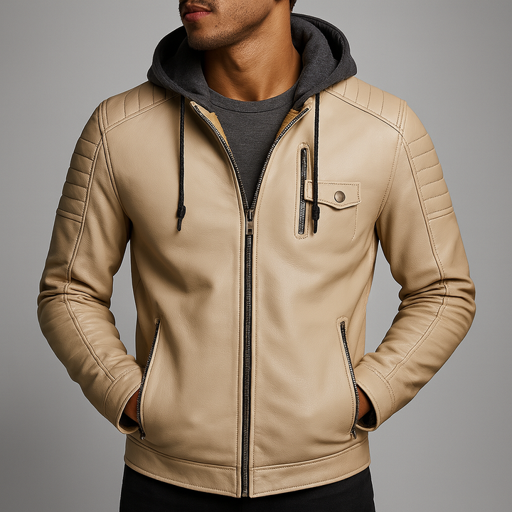 Mens Hooded Wrap Longline Minimal Coat