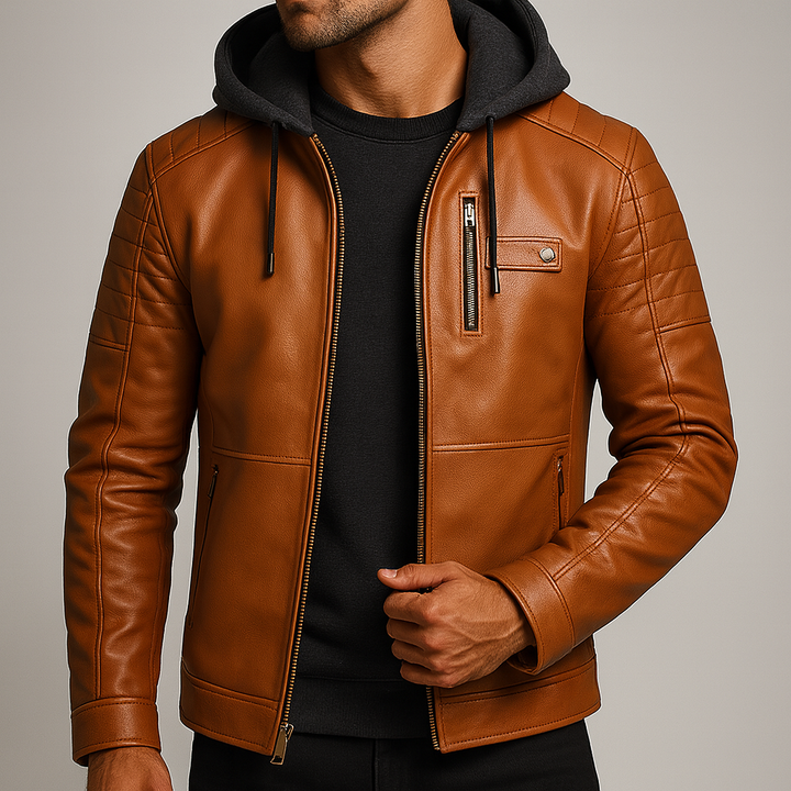 Mens Hooded Wrap Longline Minimal Coat