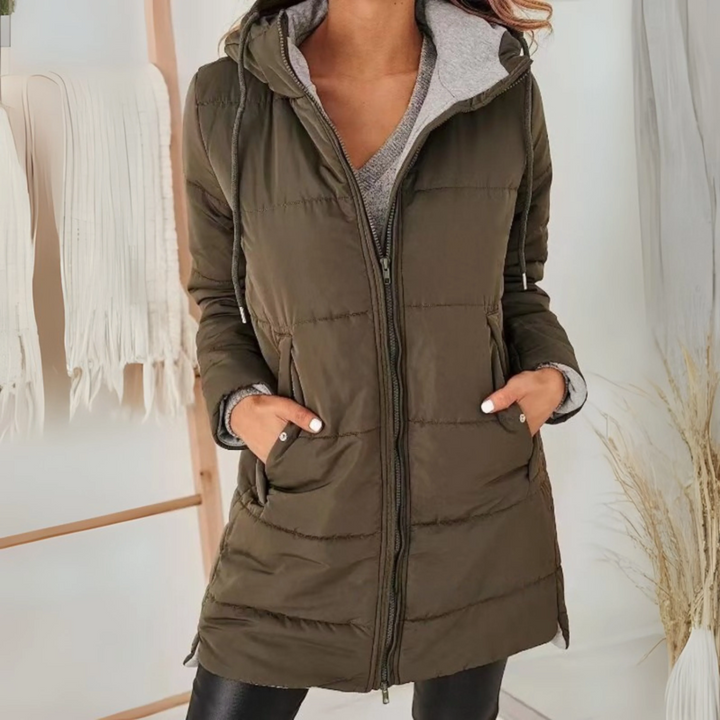 Women Hooded Puffer Jacket Insulated Cold Weather Coat