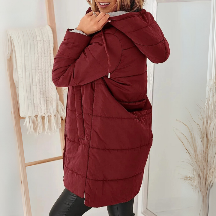 Women Hooded Puffer Jacket Insulated Cold Weather Coat