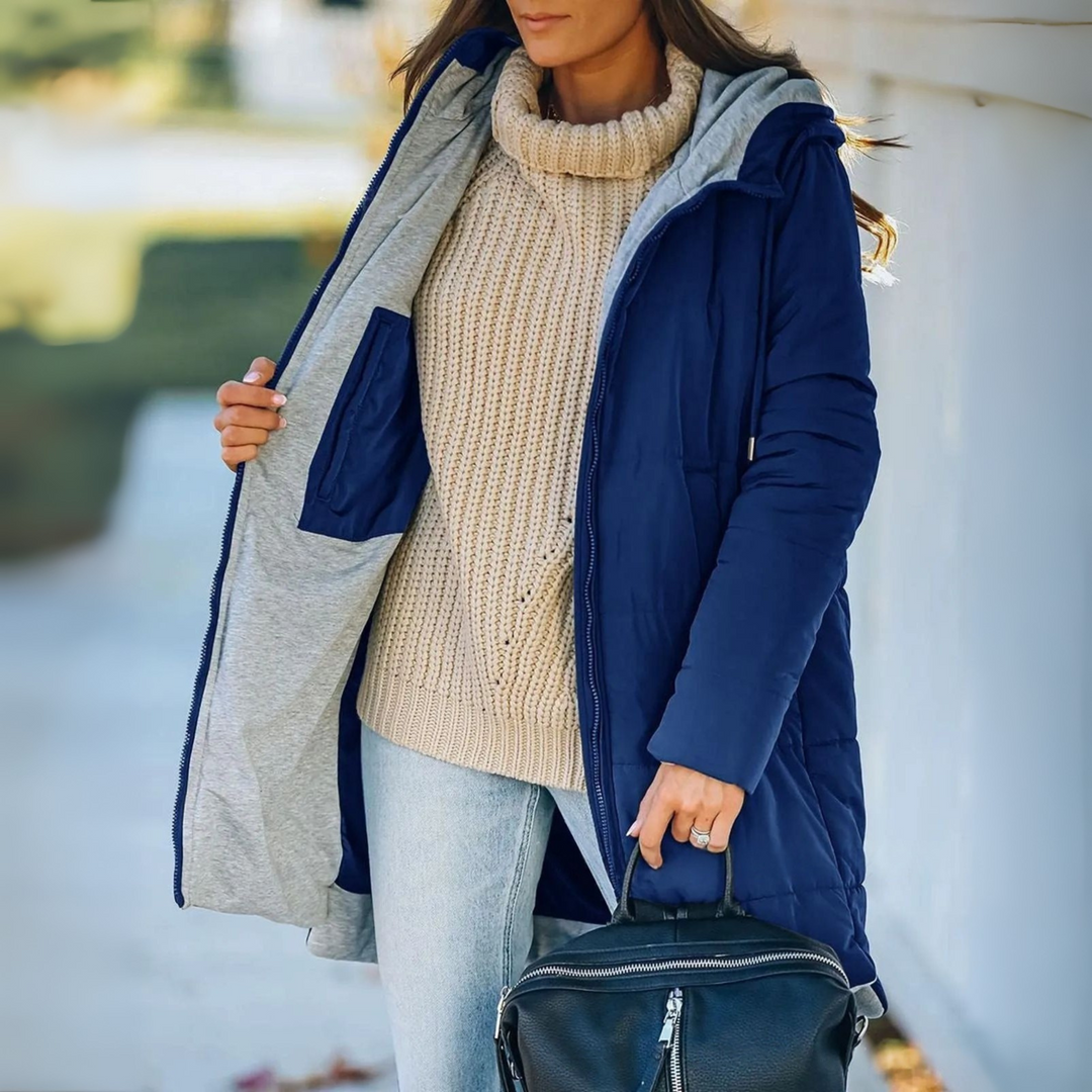 Women Hooded Puffer Jacket Insulated Cold Weather Coat