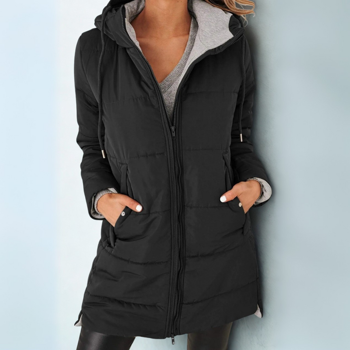 Women Hooded Puffer Jacket Insulated Cold Weather Coat