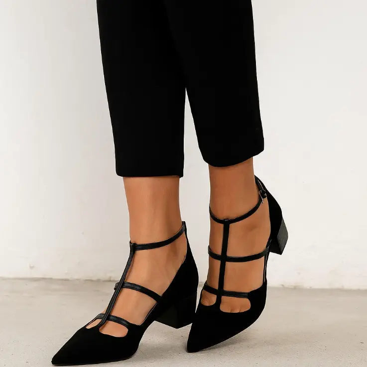 Strappy Pointed Toe Flats Women Dressy Elegant
