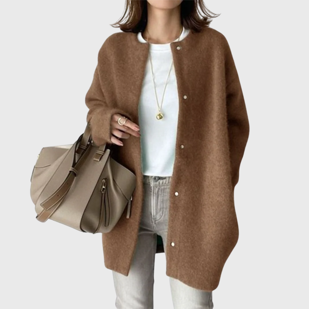 Longline Open Front Cardigan Relaxed Womens Layer