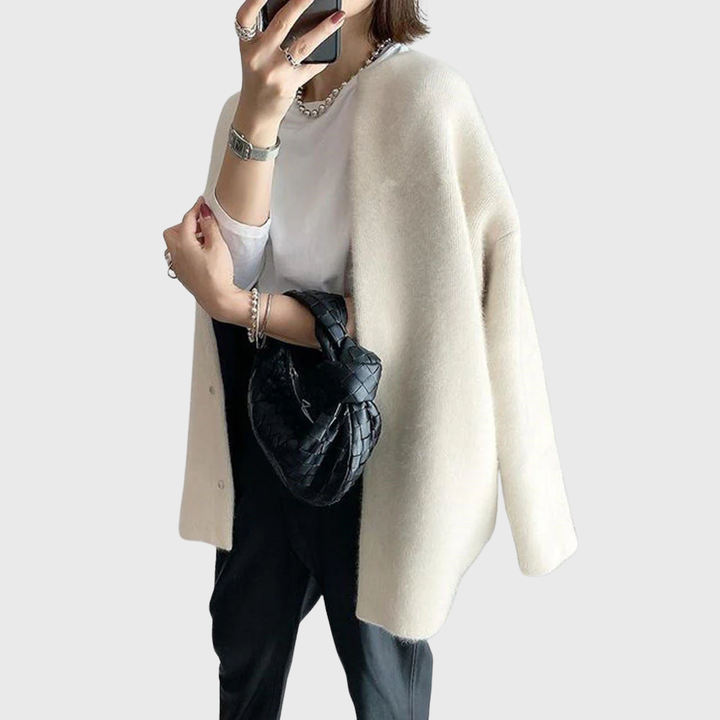 Longline Open Front Cardigan Relaxed Womens Layer