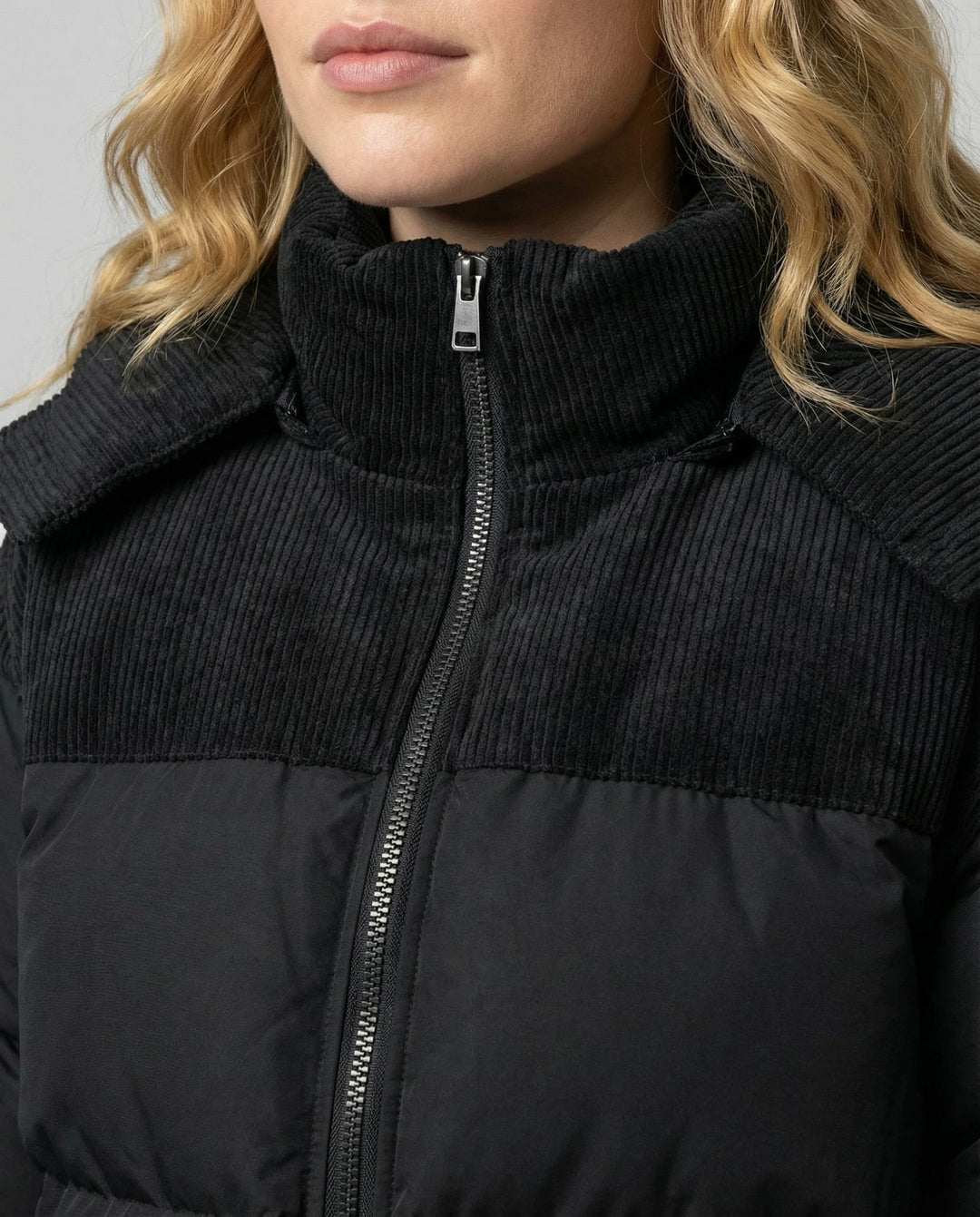 Womens Quilted Hooded Puffer Jacket Padded Winter Coat