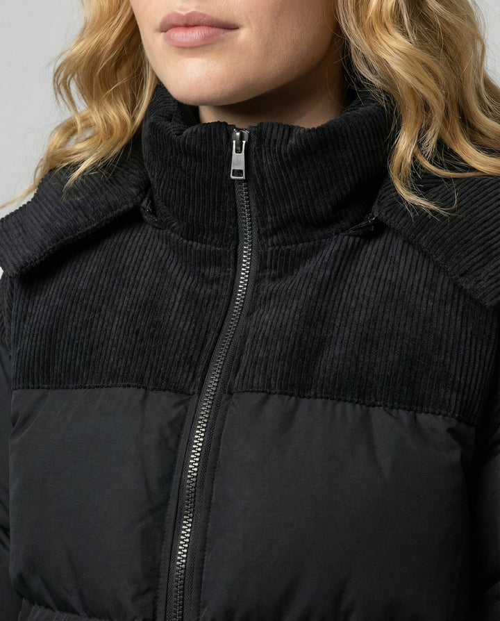 Womens Quilted Hooded Puffer Jacket Padded Winter Coat