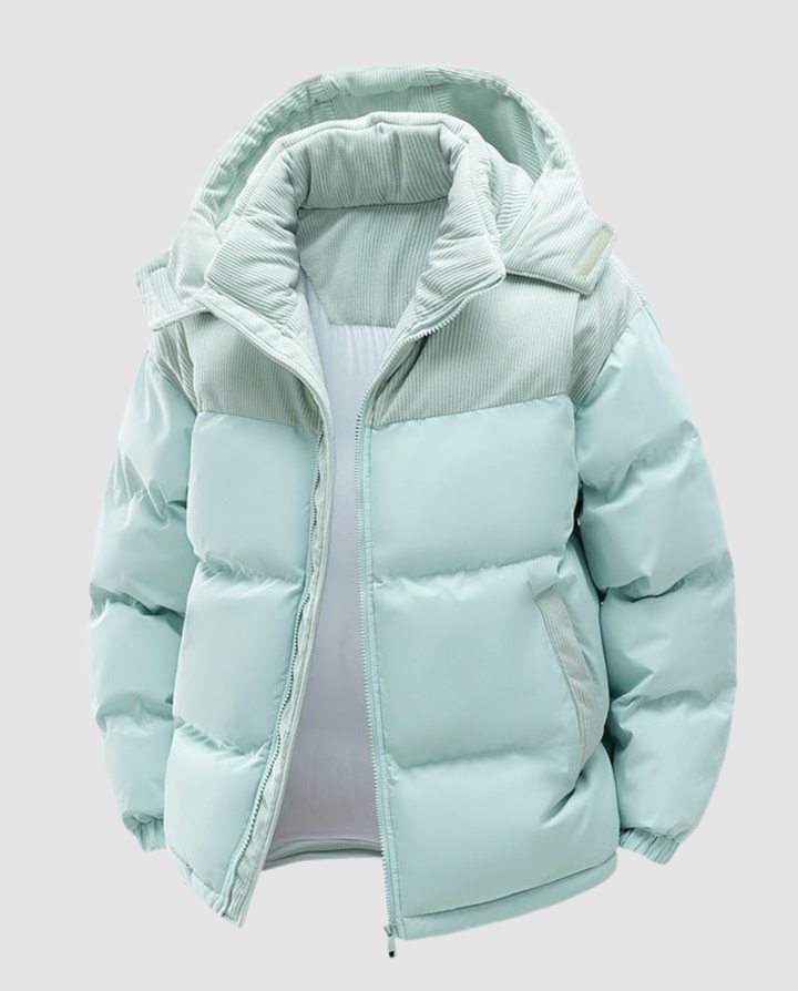 Womens Quilted Hooded Puffer Jacket Padded Winter Coat