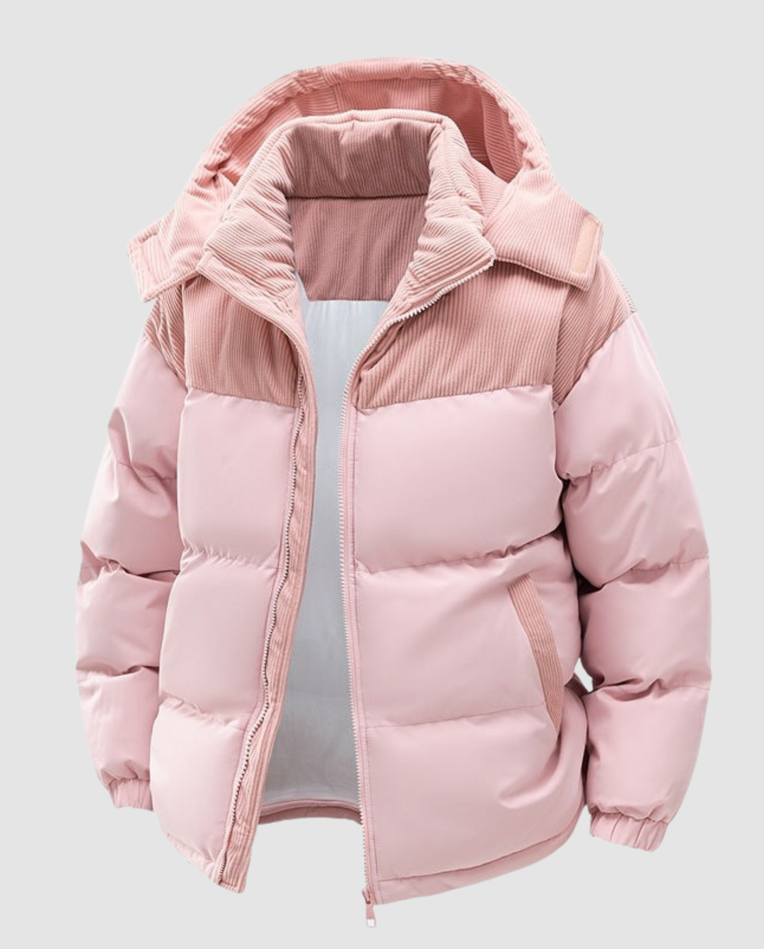 Womens Quilted Hooded Puffer Jacket Padded Winter Coat