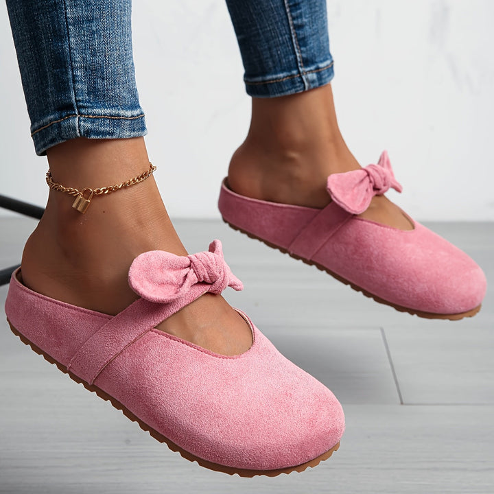 Strappy Mule Flats Structured Slip On Shoes Women