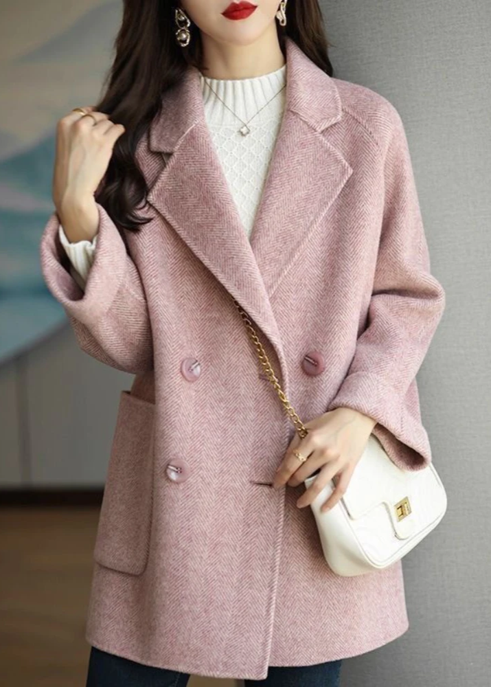 Longline Double Breasted Tailored Wool Coat Women