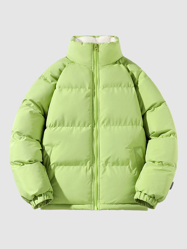 Quilted Puffer Jacket Women Zip Up Insulated