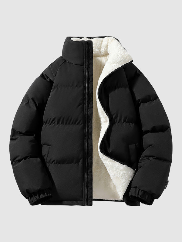 Quilted Puffer Jacket Women Zip Up Insulated