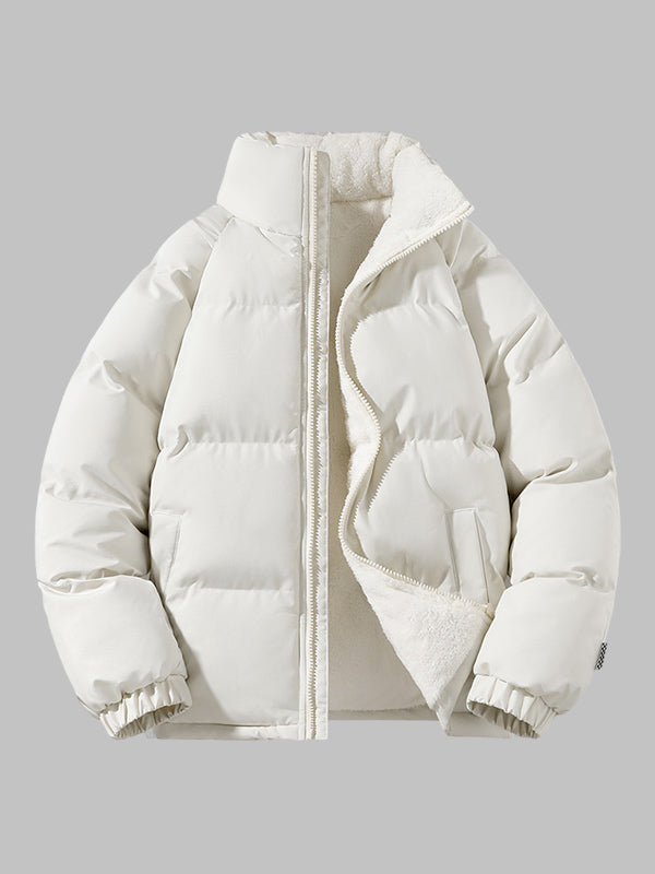 Quilted Puffer Jacket Women Zip Up Insulated