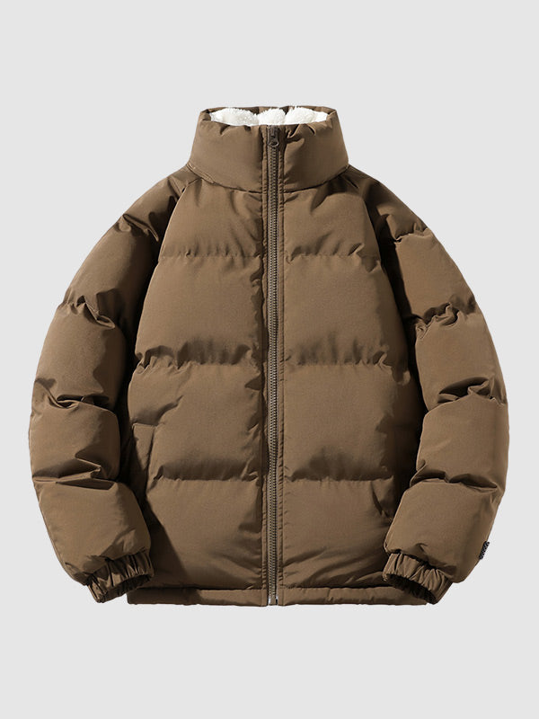 Quilted Puffer Jacket Women Zip Up Insulated