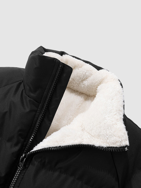 Quilted Puffer Jacket Women Zip Up Insulated